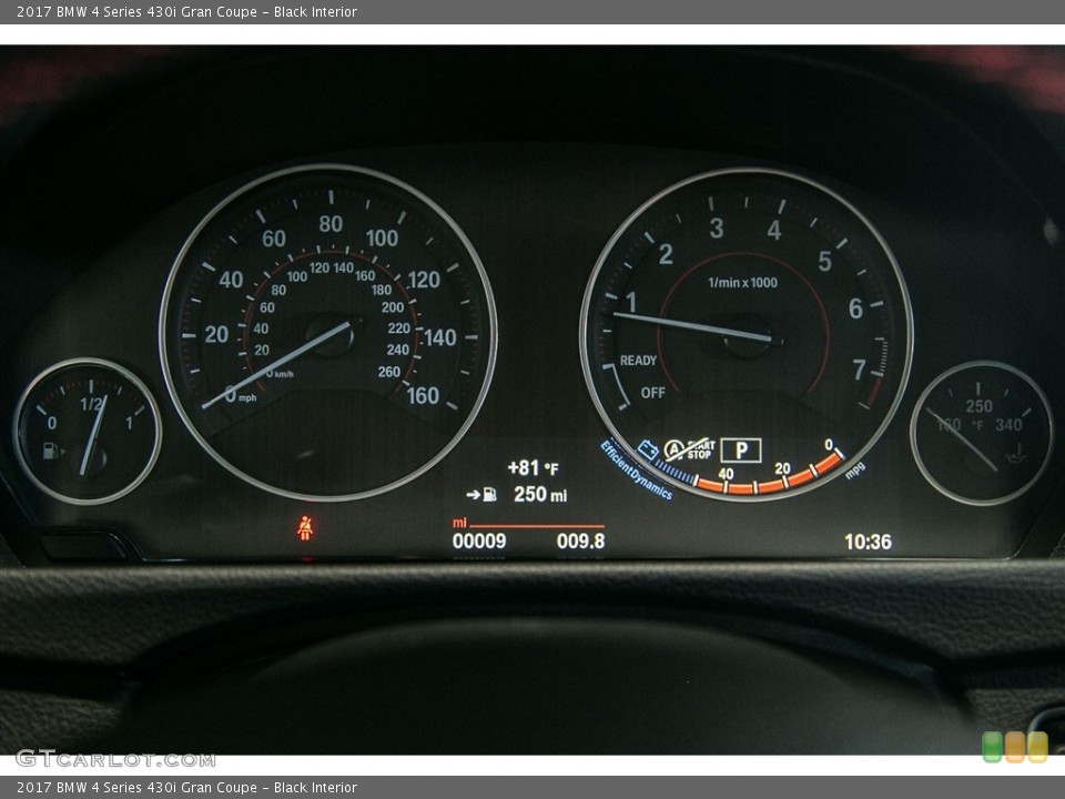 Black Interior Gauges for the 2017 BMW 4 Series 430i Gran Coupe #115879857