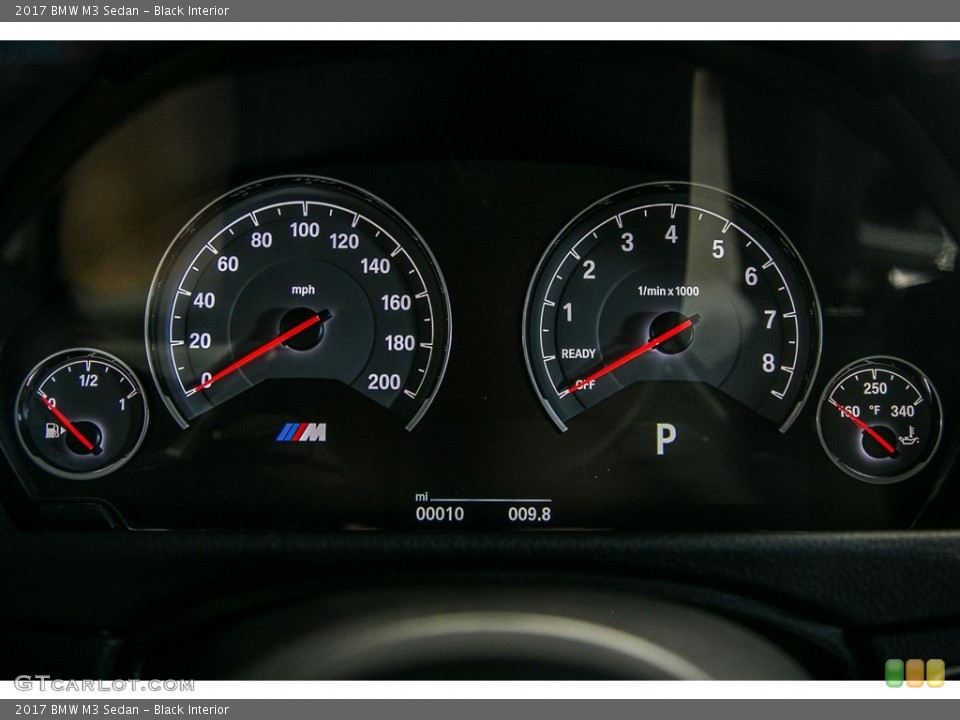 Black Interior Gauges for the 2017 BMW M3 Sedan #115880157