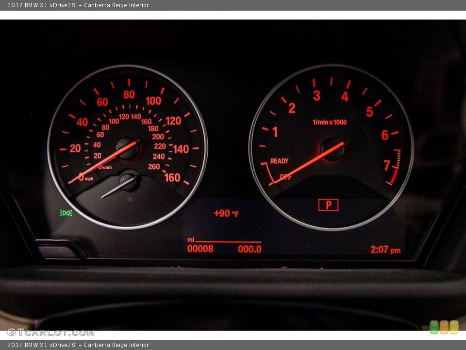 Canberra Beige Interior Gauges for the 2017 BMW X1 xDrive28i #115880714
