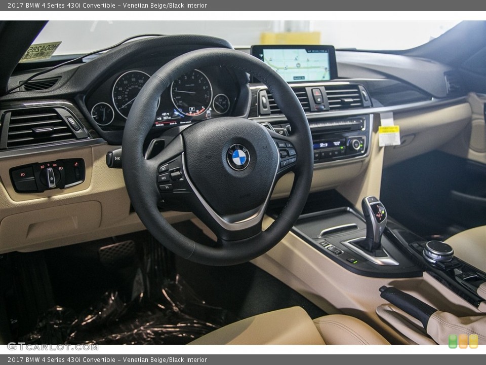 Venetian Beige/Black Interior Dashboard for the 2017 BMW 4 Series 430i Convertible #115880946