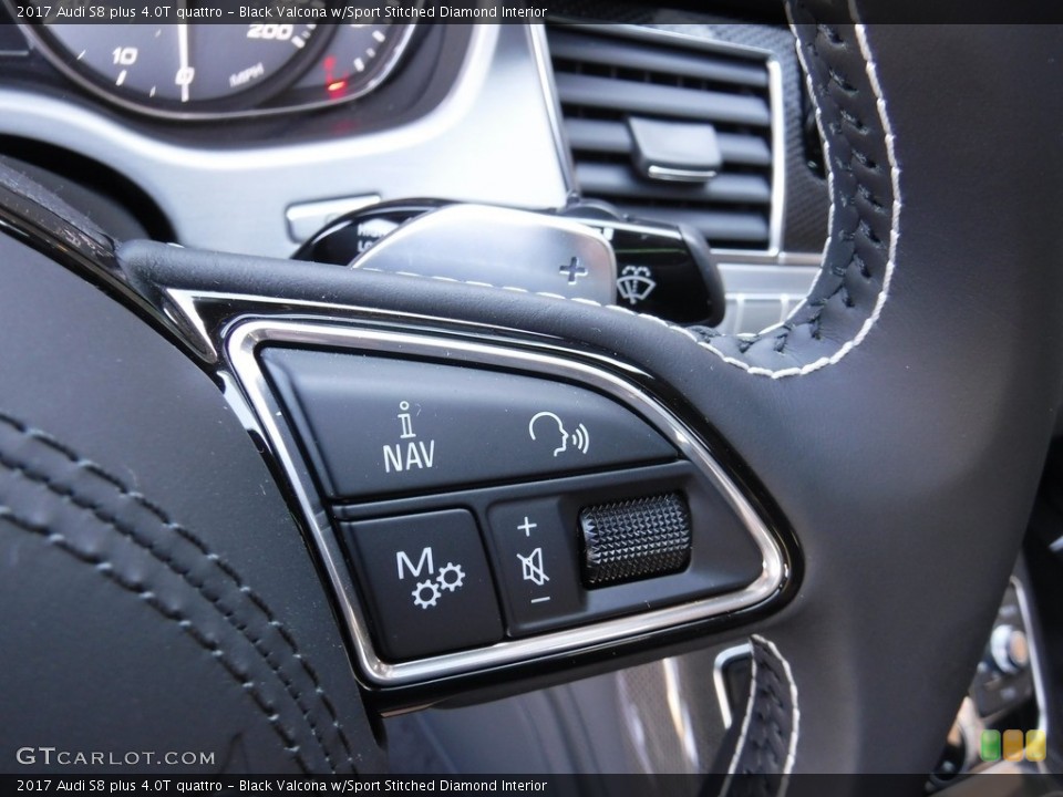 Black Valcona w/Sport Stitched Diamond Interior Controls for the 2017 Audi S8 plus 4.0T quattro #115882275