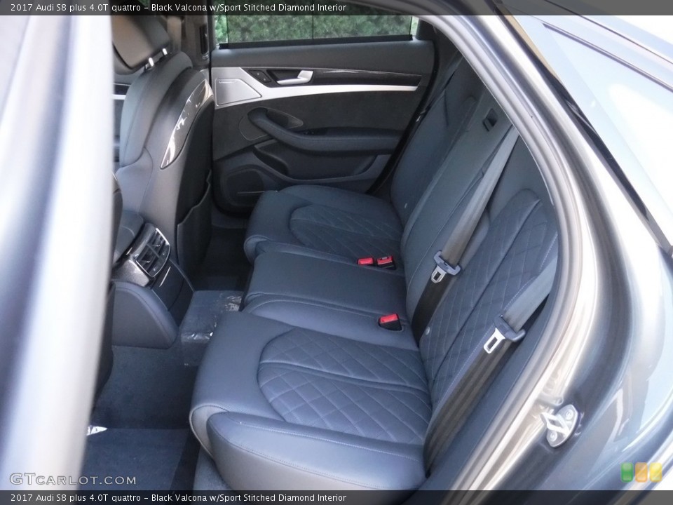 Black Valcona w/Sport Stitched Diamond Interior Rear Seat for the 2017 Audi S8 plus 4.0T quattro #115882403