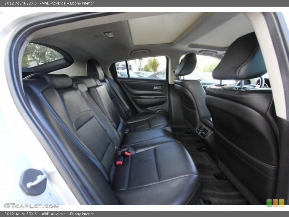 Ebony Interior Rear Seat for the 2012 Acura ZDX SH-AWD Advance #115882923