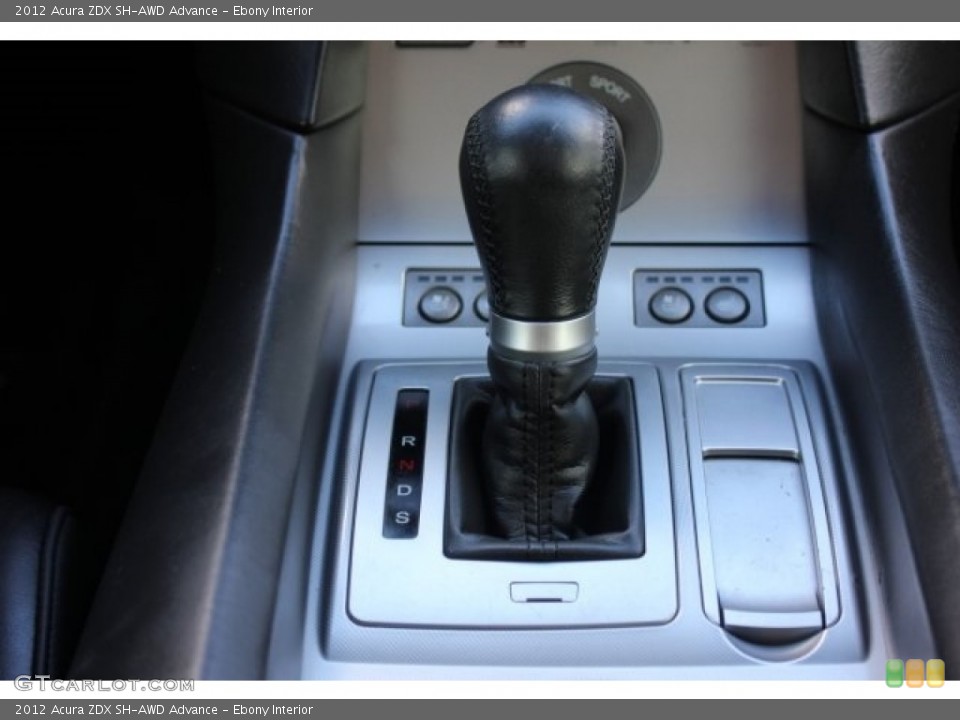 Ebony Interior Transmission for the 2012 Acura ZDX SH-AWD Advance #115883070