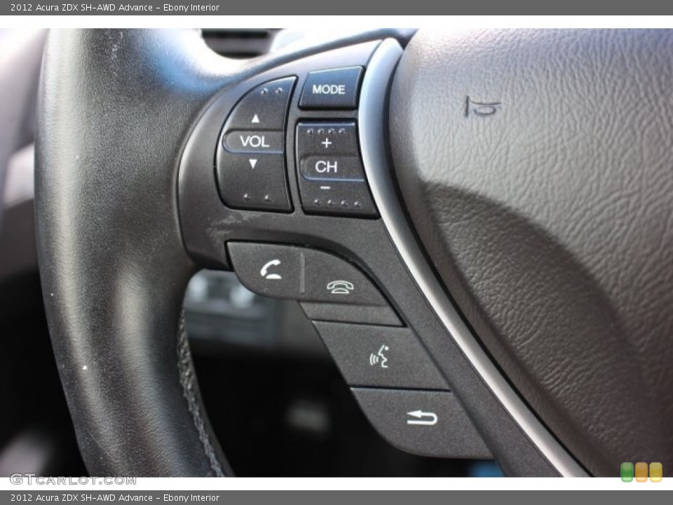 Ebony Interior Steering Wheel for the 2012 Acura ZDX SH-AWD Advance #115883199