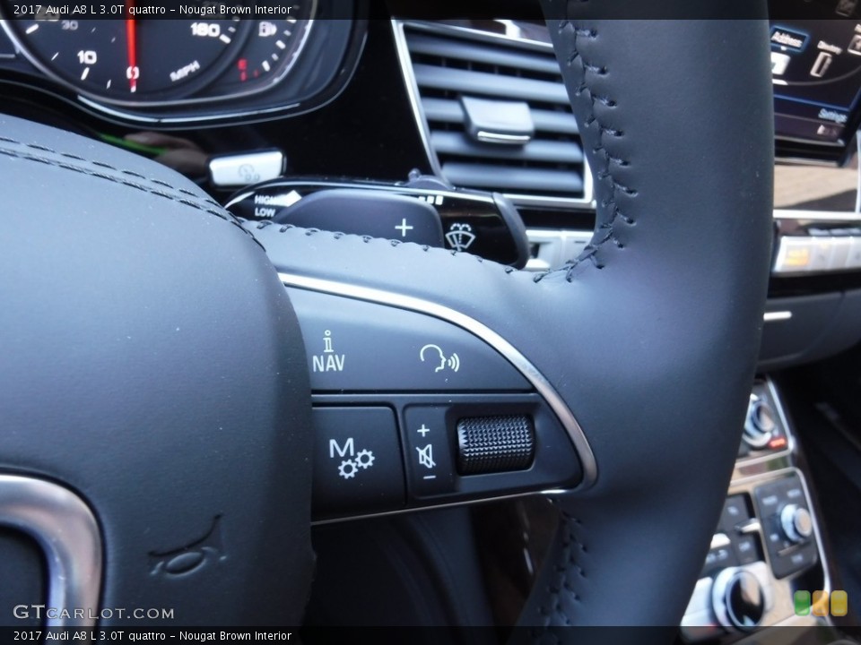 Nougat Brown Interior Controls for the 2017 Audi A8 L 3.0T quattro #115883343