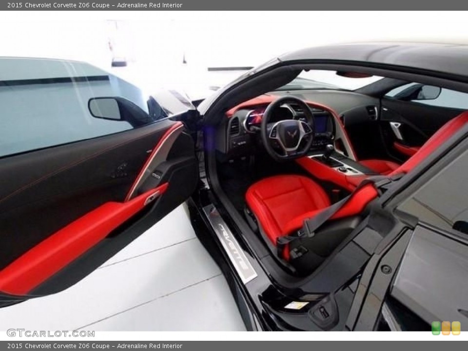 Adrenaline Red 2015 Chevrolet Corvette Interiors