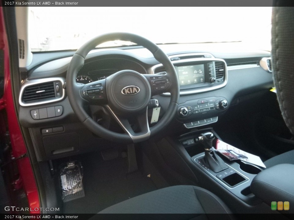 Black Interior Dashboard for the 2017 Kia Sorento LX AWD #115886223
