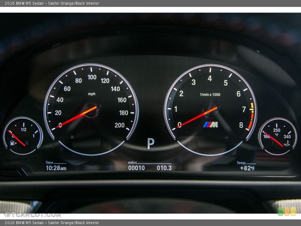 Sakhir Orange/Black Interior Gauges for the 2016 BMW M5 Sedan #115886610