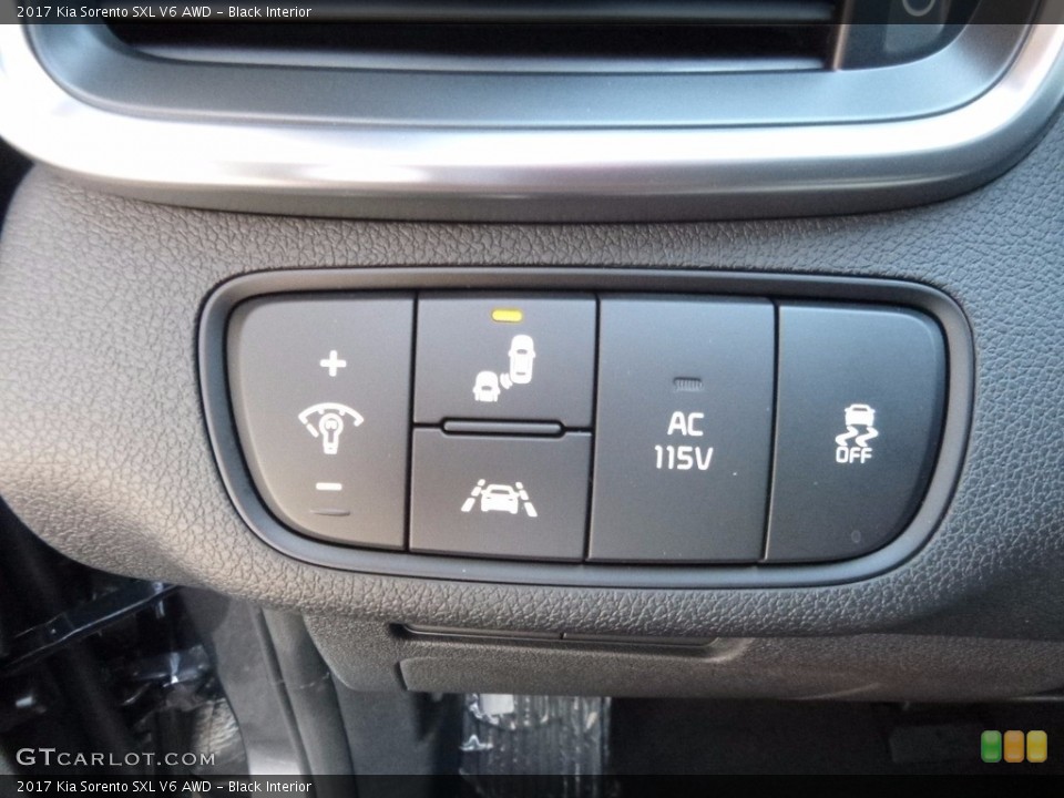 Black Interior Controls for the 2017 Kia Sorento SXL V6 AWD #115886820