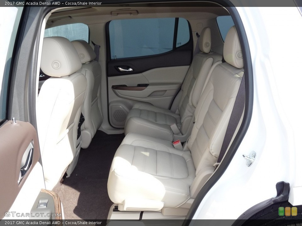 Cocoa/Shale Interior Rear Seat for the 2017 GMC Acadia Denali AWD #115887669