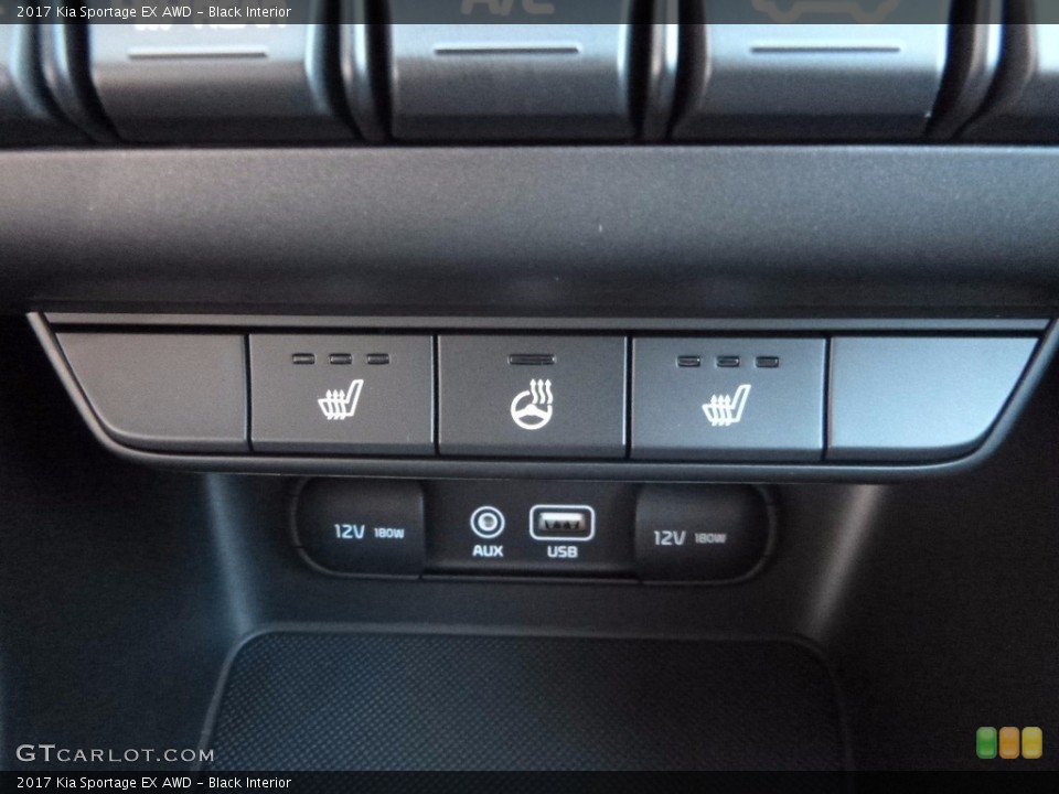 Black Interior Controls for the 2017 Kia Sportage EX AWD #115889904