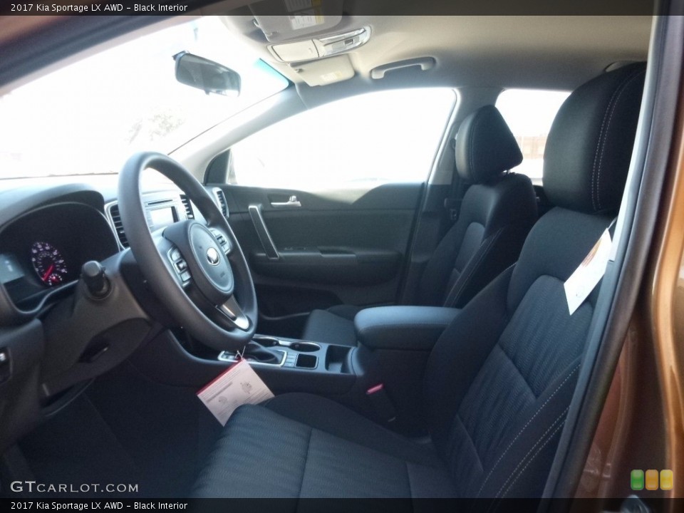 Black Interior Front Seat for the 2017 Kia Sportage LX AWD #115890708