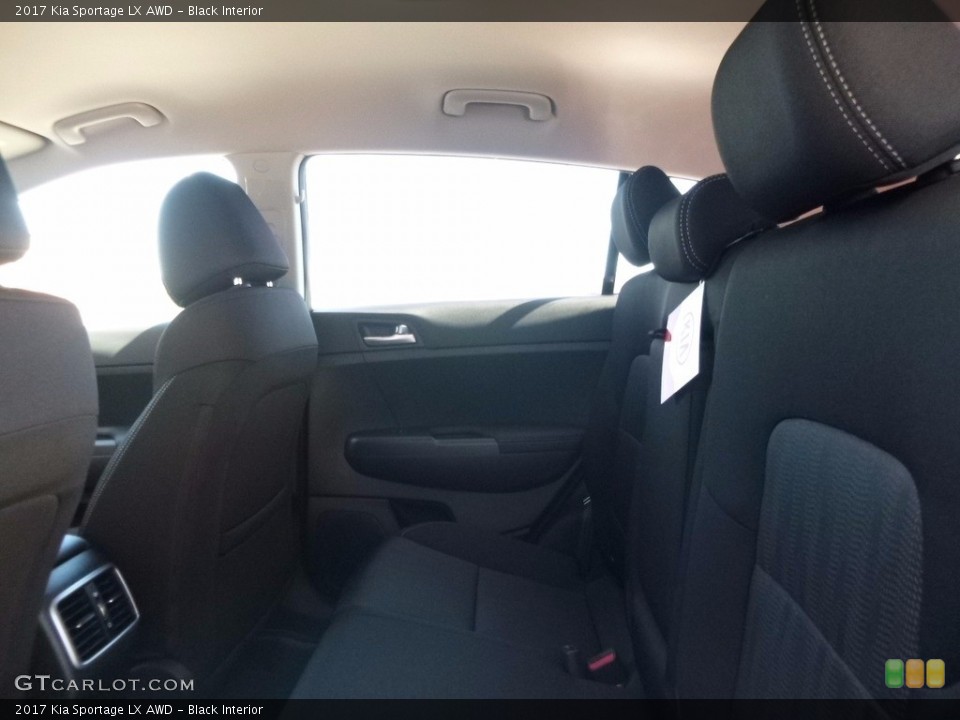 Black Interior Rear Seat for the 2017 Kia Sportage LX AWD #115890732