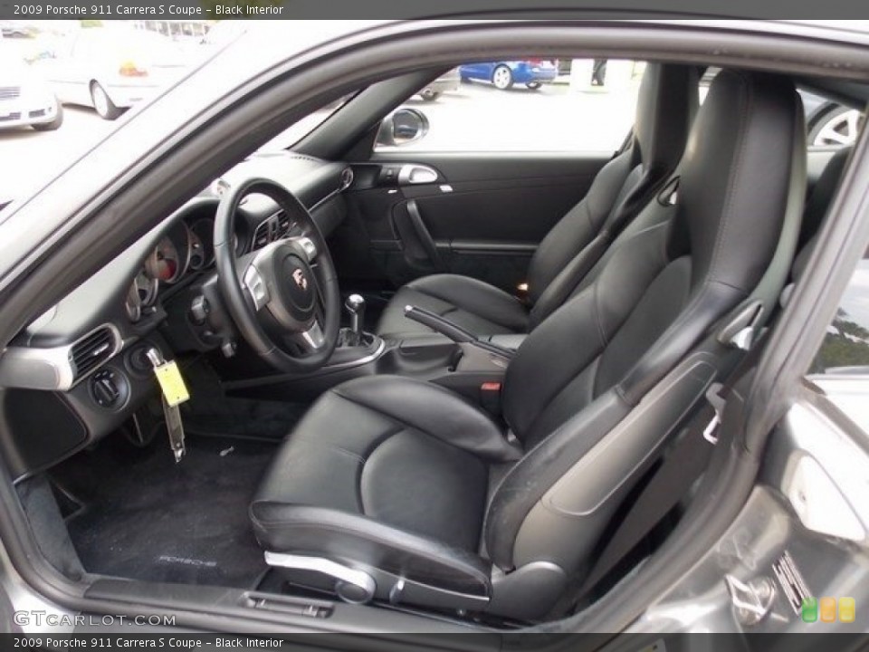 Black Interior Front Seat for the 2009 Porsche 911 Carrera S Coupe #115893921