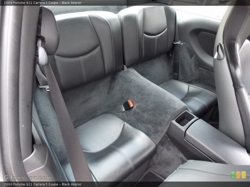 Black Interior Rear Seat for the 2009 Porsche 911 Carrera S Coupe #115894026