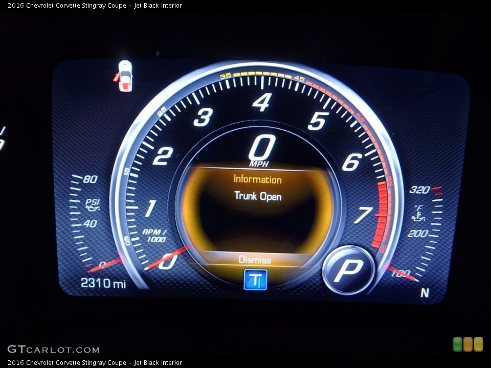 Jet Black Interior Gauges for the 2016 Chevrolet Corvette Stingray Coupe #115904579
