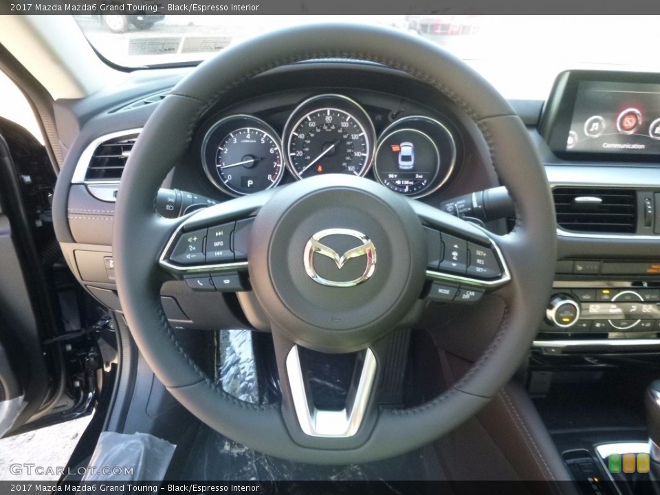 Black/Espresso Interior Steering Wheel for the 2017 Mazda Mazda6 Grand Touring #115906928