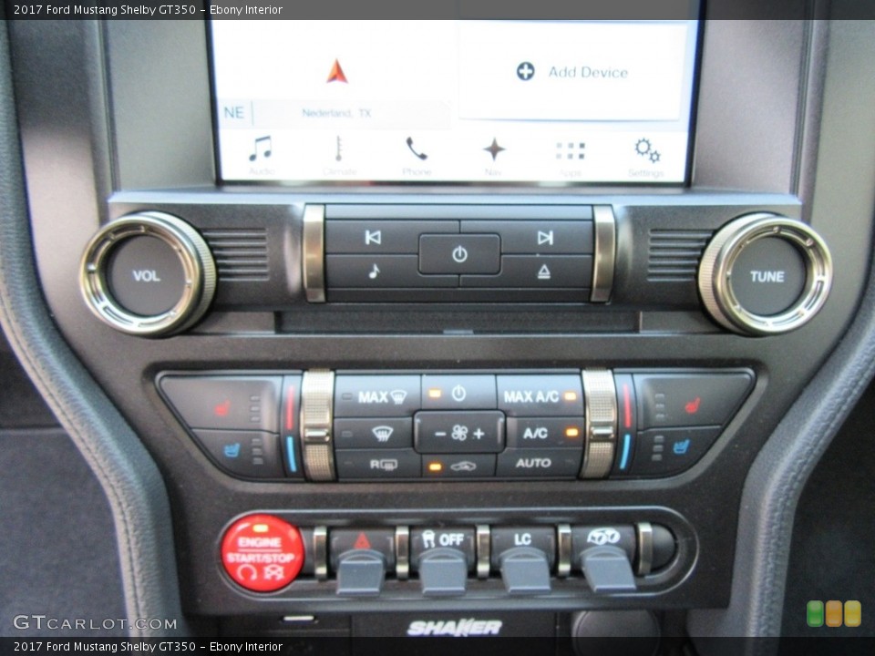 Ebony Interior Controls for the 2017 Ford Mustang Shelby GT350 #115911167