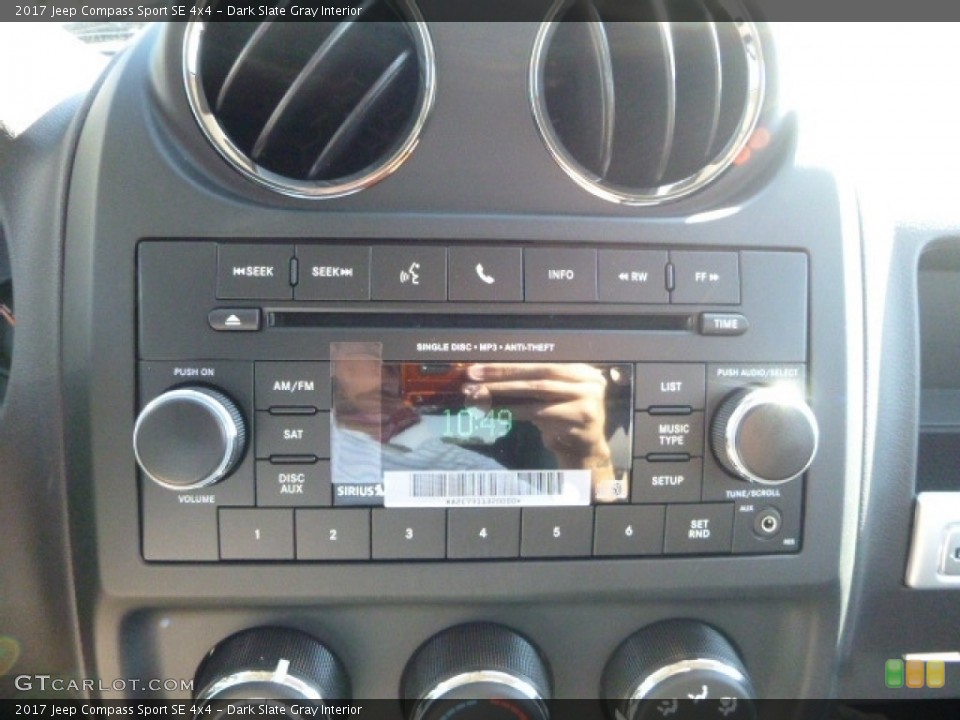 Dark Slate Gray Interior Controls for the 2017 Jeep Compass Sport SE 4x4 #115913904