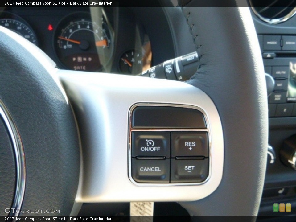 Dark Slate Gray Interior Controls for the 2017 Jeep Compass Sport SE 4x4 #115913960