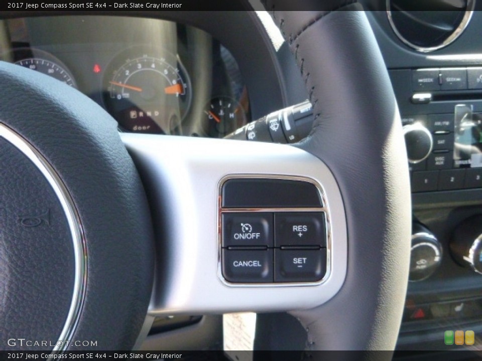 Dark Slate Gray Interior Controls for the 2017 Jeep Compass Sport SE 4x4 #115914359