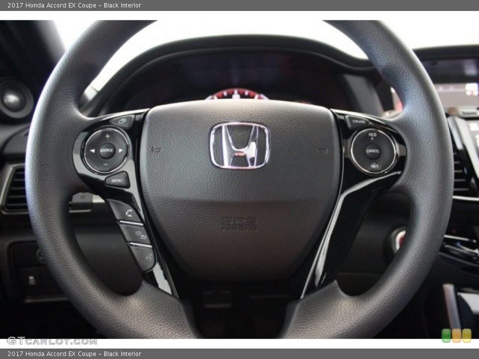 Black Interior Steering Wheel for the 2017 Honda Accord EX Coupe #115917776
