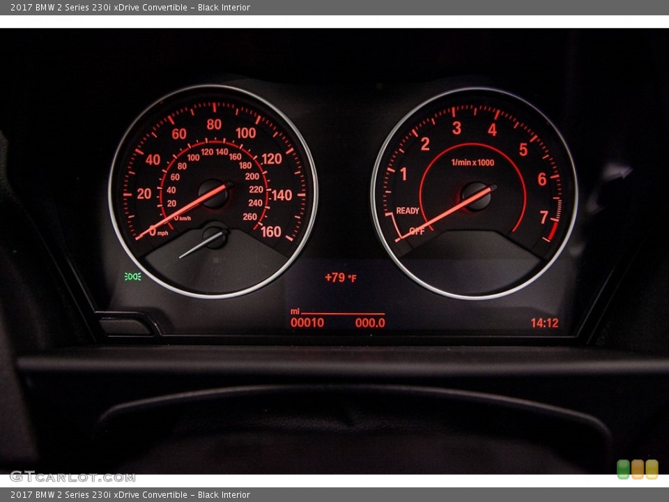 Black Interior Gauges for the 2017 BMW 2 Series 230i xDrive Convertible #115933929