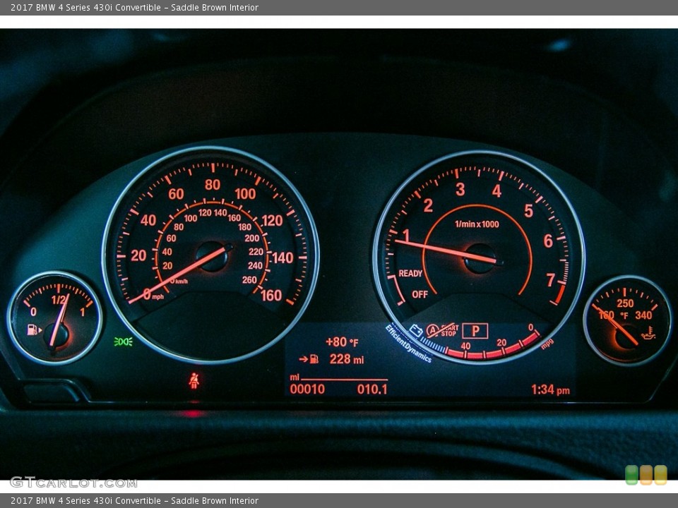 Saddle Brown Interior Gauges for the 2017 BMW 4 Series 430i Convertible #115935993
