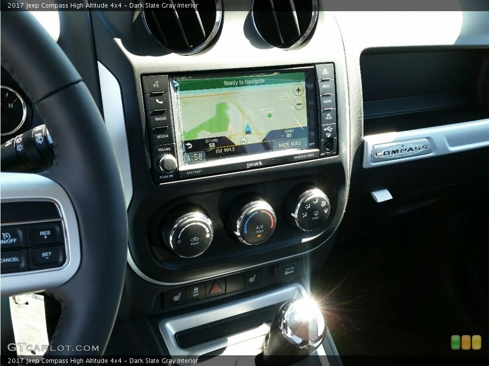 Dark Slate Gray Interior Navigation for the 2017 Jeep Compass High Altitude 4x4 #115941894