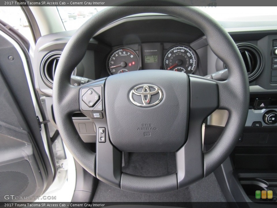Cement Gray Interior Steering Wheel for the 2017 Toyota Tacoma SR Access Cab #115942605