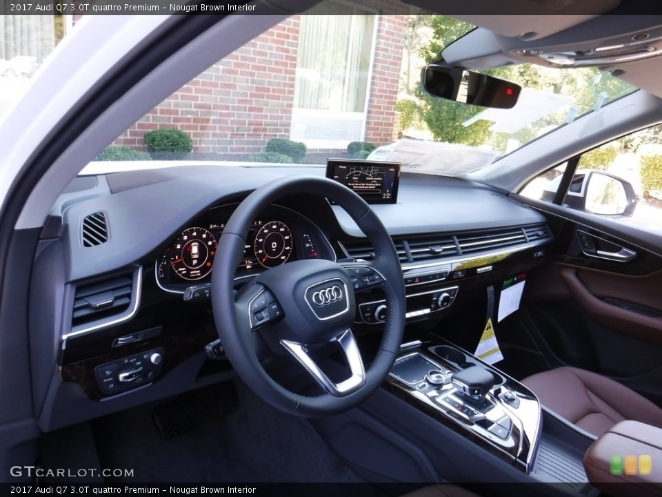 Nougat Brown Interior Dashboard for the 2017 Audi Q7 3.0T quattro Premium #115948818