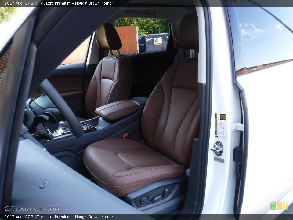 Nougat Brown Interior Front Seat for the 2017 Audi Q7 3.0T quattro Premium #115948836