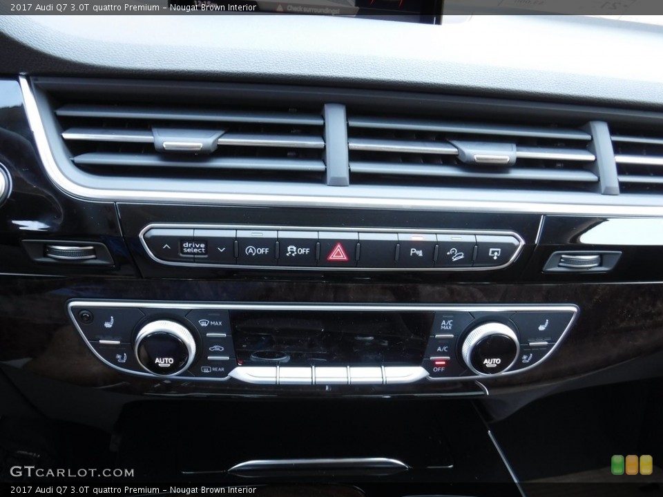 Nougat Brown Interior Controls for the 2017 Audi Q7 3.0T quattro Premium #115948914