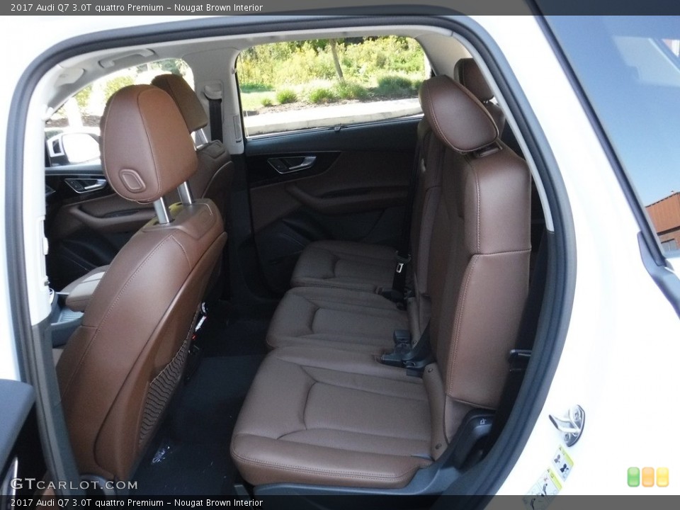 Nougat Brown Interior Rear Seat for the 2017 Audi Q7 3.0T quattro Premium #115949055
