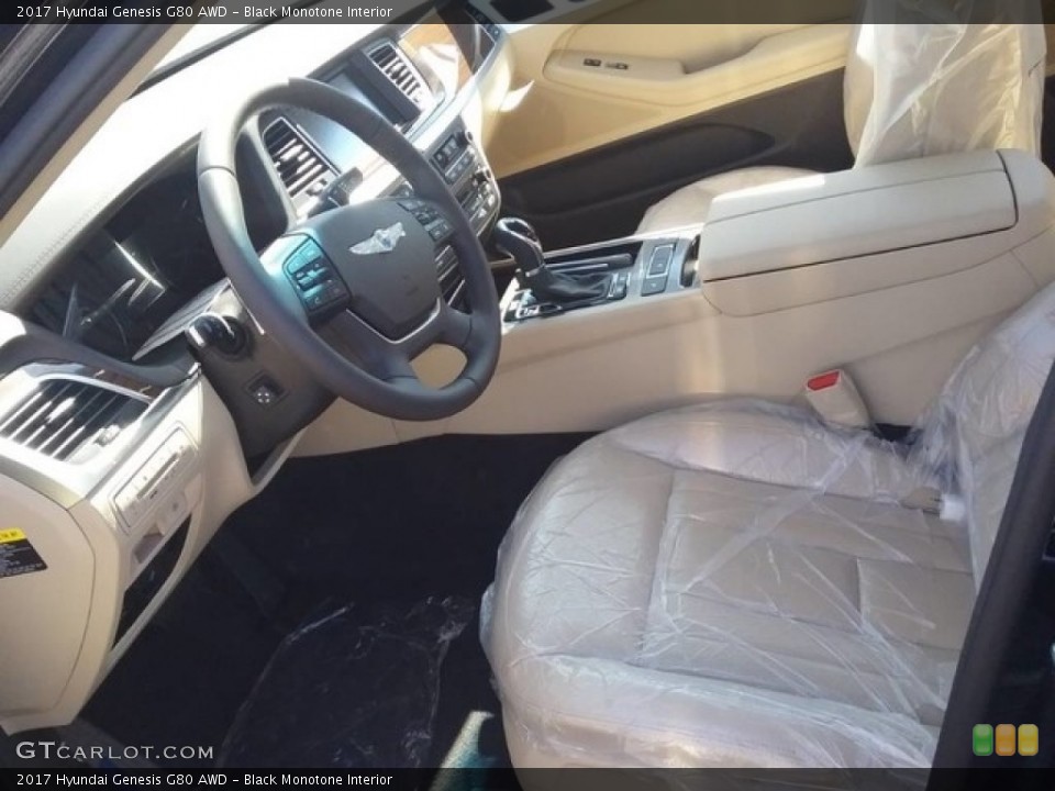 Black Monotone Interior Photo for the 2017 Hyundai Genesis G80 AWD #115958985