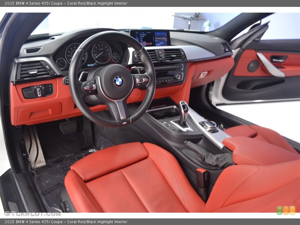 Coral Red/Black Highlight Interior Photo for the 2015 BMW 4 Series 435i Coupe #115962156