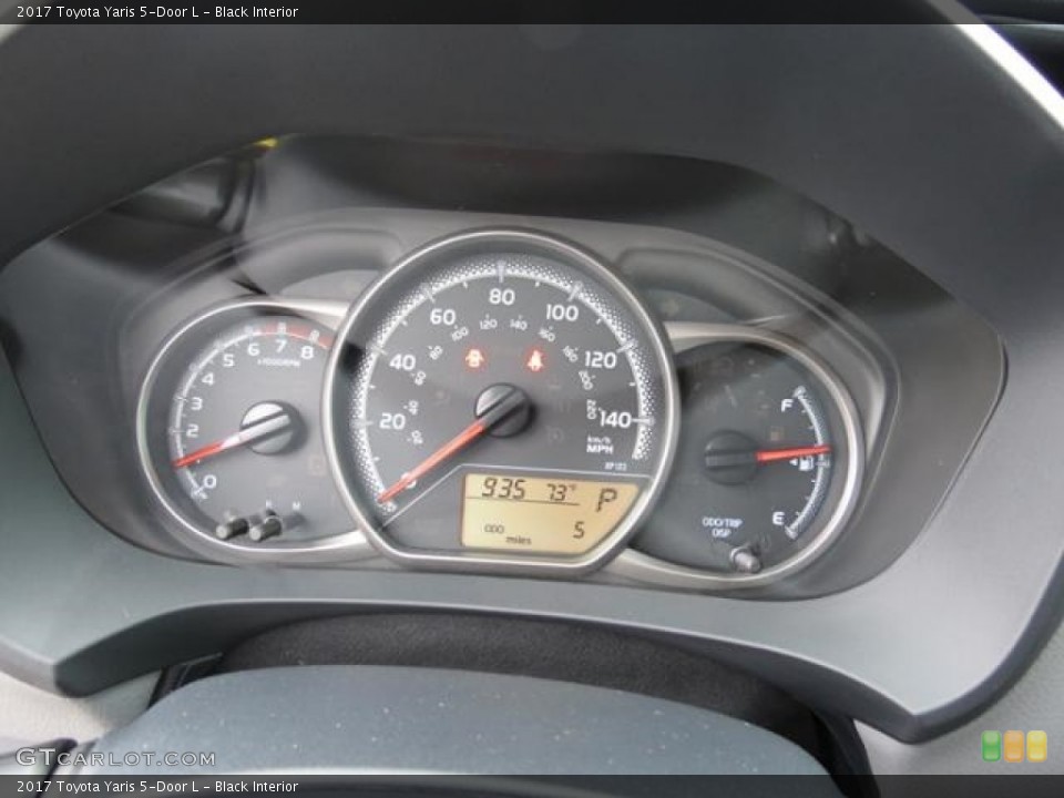 Black Interior Gauges for the 2017 Toyota Yaris 5-Door L #115972816
