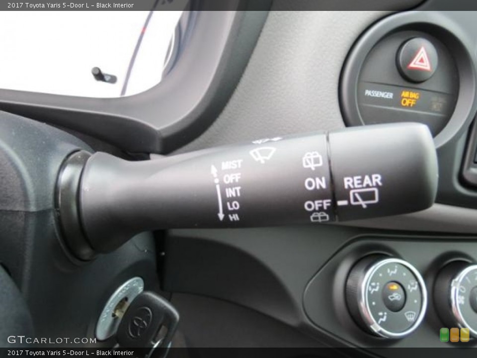 Black Interior Controls for the 2017 Toyota Yaris 5-Door L #115972855