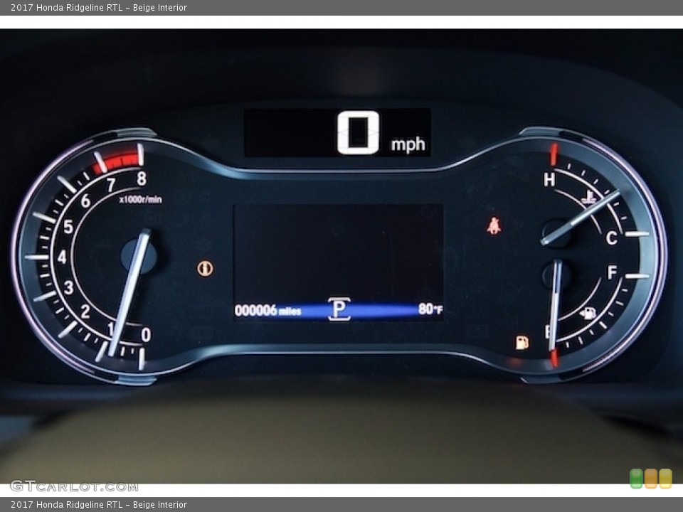 Beige Interior Gauges for the 2017 Honda Ridgeline RTL #115973152