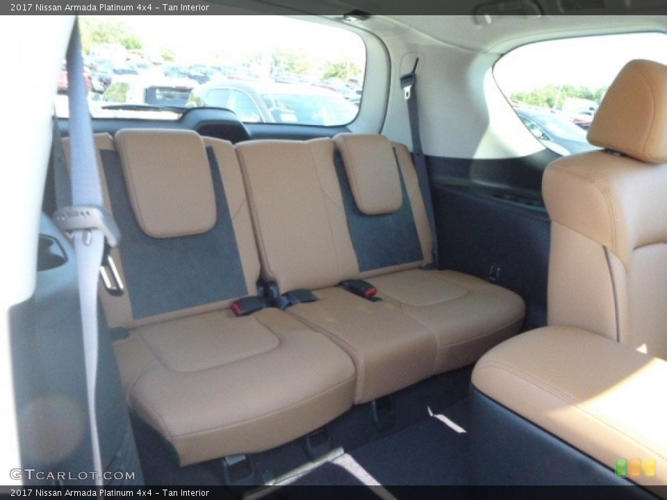 Tan Interior Rear Seat for the 2017 Nissan Armada Platinum 4x4 #115975628