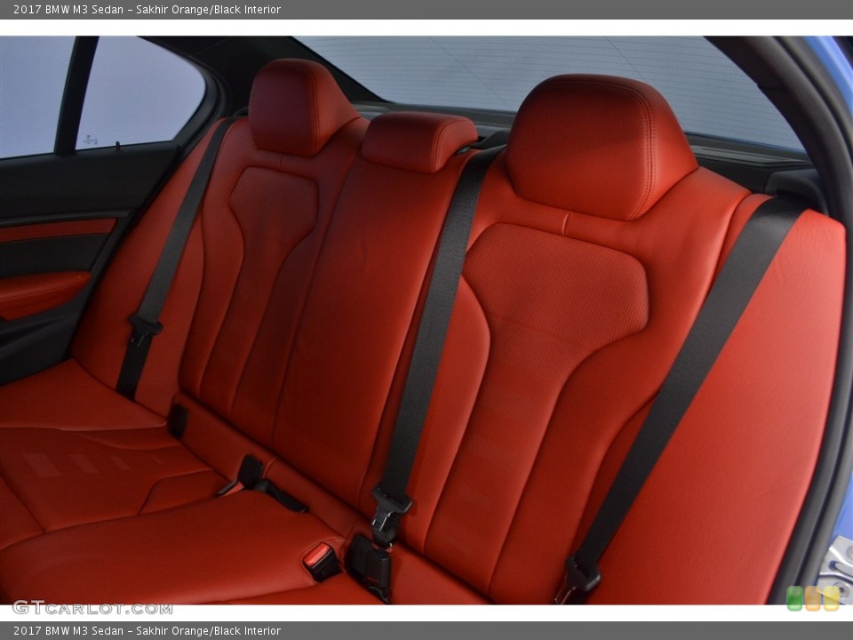 Sakhir Orange/Black Interior Rear Seat for the 2017 BMW M3 Sedan #115984769