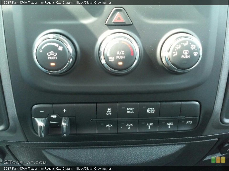 Black/Diesel Gray Interior Controls for the 2017 Ram 4500 Tradesman Regular Cab Chassis #115988375