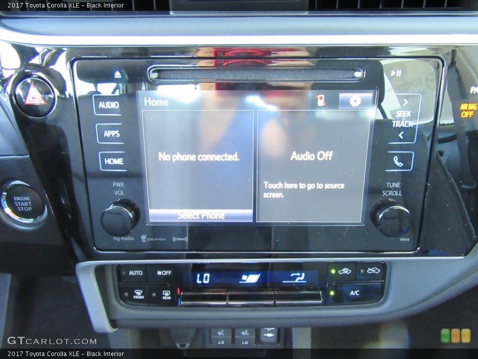 Black Interior Controls for the 2017 Toyota Corolla XLE #115988603