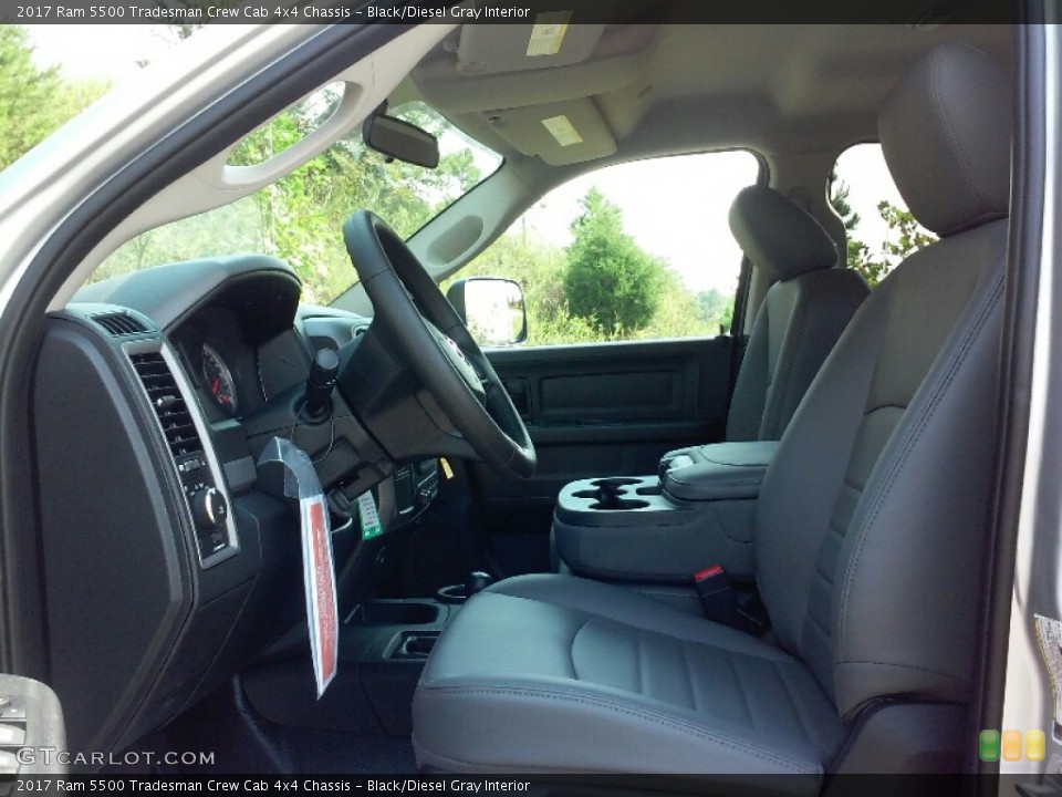 Black/Diesel Gray Interior Front Seat for the 2017 Ram 5500 Tradesman Crew Cab 4x4 Chassis #115988894