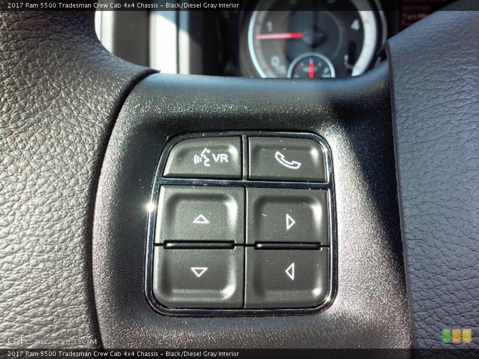 Black/Diesel Gray Interior Controls for the 2017 Ram 5500 Tradesman Crew Cab 4x4 Chassis #115988954