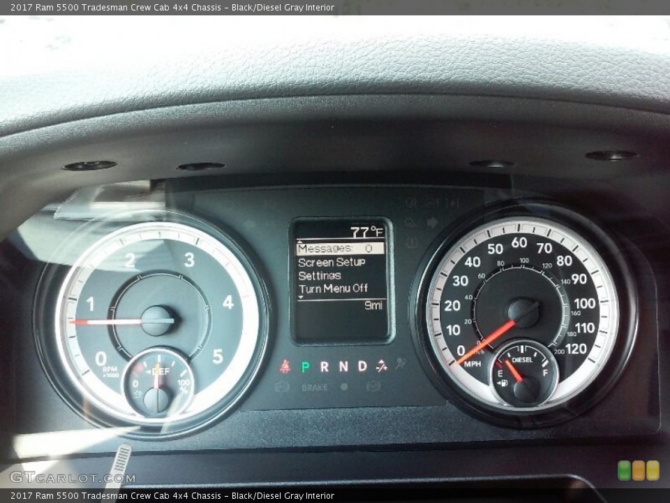 Black/Diesel Gray Interior Gauges for the 2017 Ram 5500 Tradesman Crew Cab 4x4 Chassis #115988978