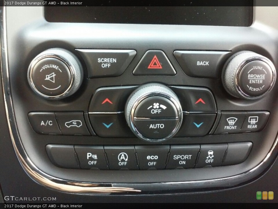 Black Interior Controls for the 2017 Dodge Durango GT AWD #115989383