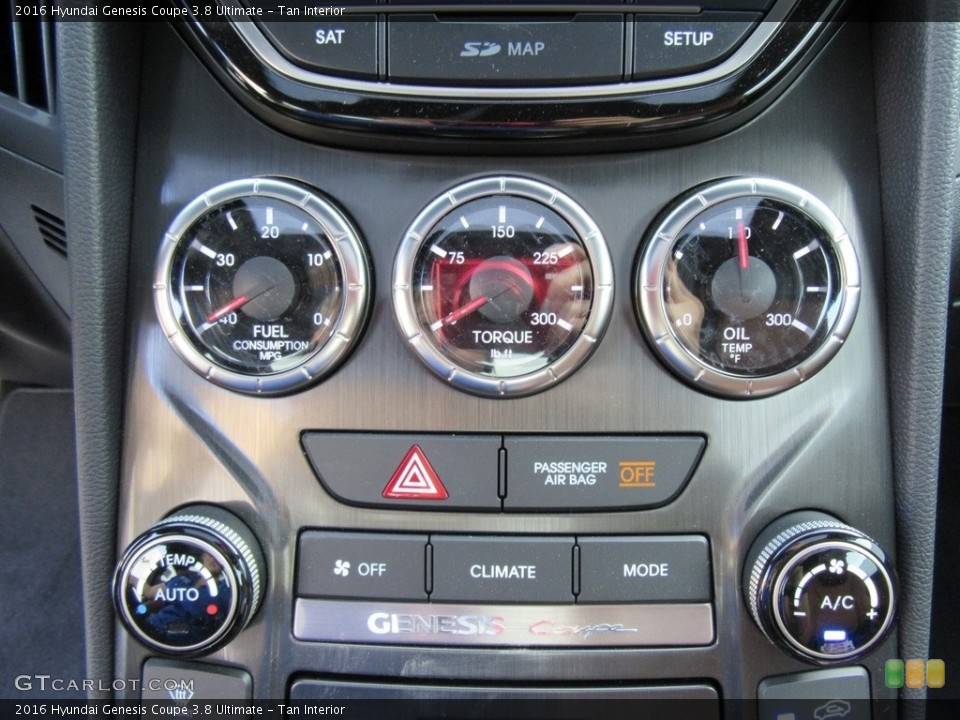 Tan Interior Controls for the 2016 Hyundai Genesis Coupe 3.8 Ultimate #115990226