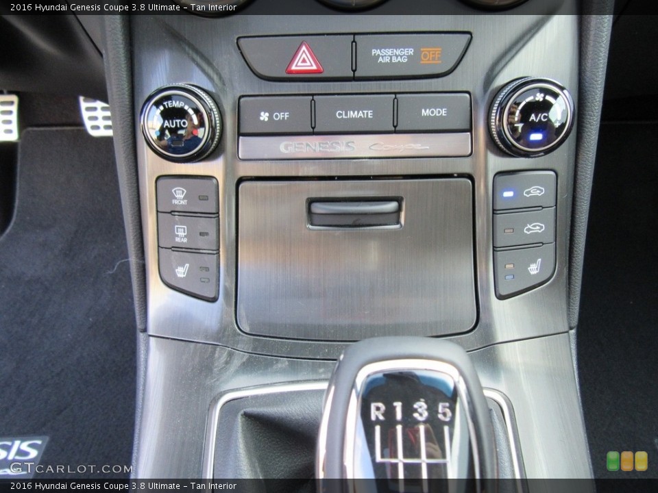 Tan Interior Controls for the 2016 Hyundai Genesis Coupe 3.8 Ultimate #115990238